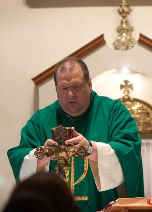 Mandatory Credit: Photo by Str/AP/Shutterstock (7012216b)
Jeffrey Newell Reverend Jeffrey Newell gives mass at a church in the northern border city of Tijuana, Mexico . US Church officials said Rev. Newell was supposed to never work around children again after he was accused of child molestation while serving in the Los Angeles archdiocese sixteen years ago. Now the discovery that Newell is serving in the Diocese of Tijuana has led to a lawsuit filed on June 22 against the Los Angeles archdiocese alleging that church leaders engaged in fraud and negligence by allowing Newell to continue serving as a priest long after his alleged crimes were reported
Mexico US Church Abuse Fraud, Tijuana, Mexico